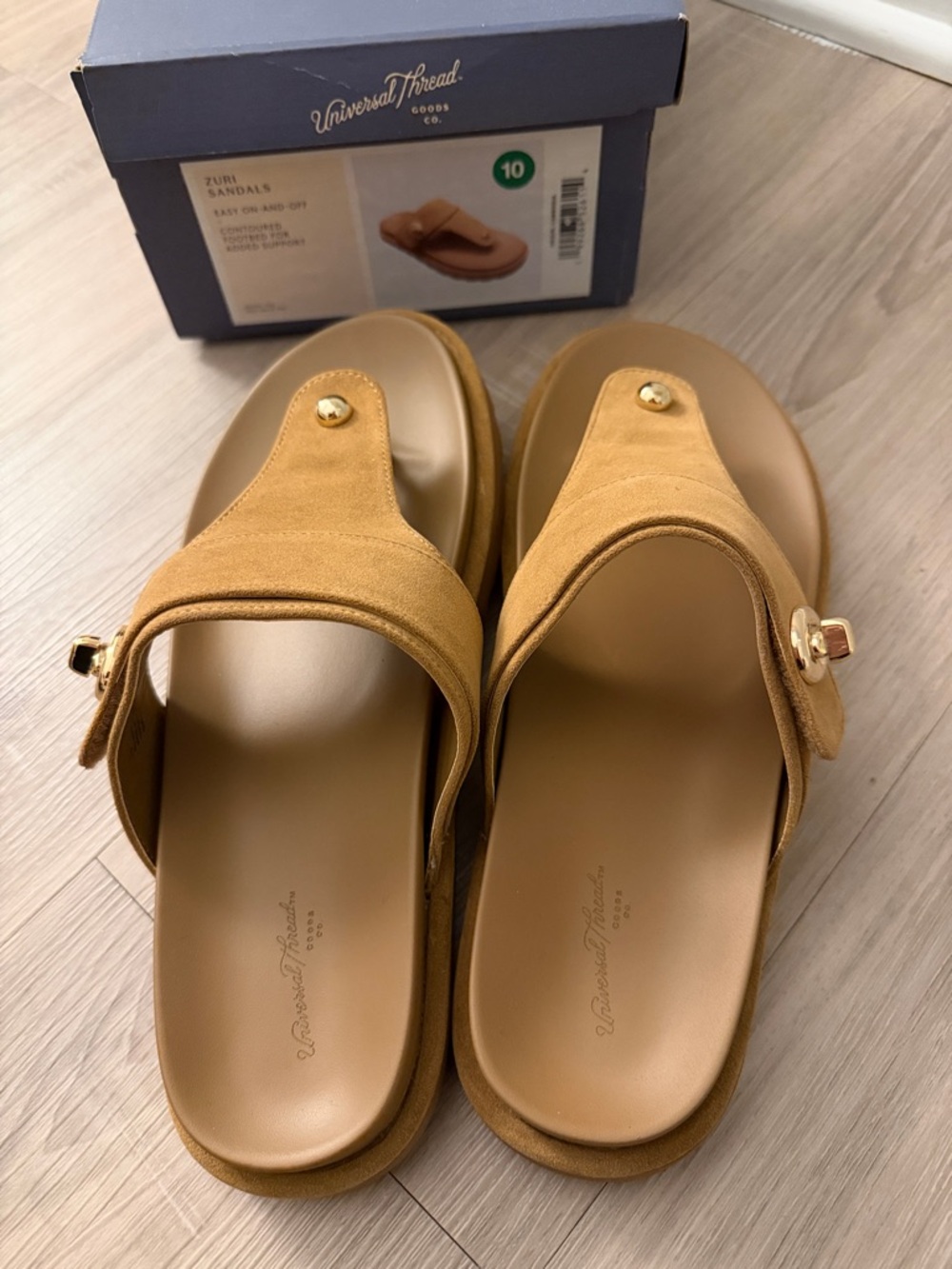 Universal Thread Zuri Slide Sandals - Tan Camel